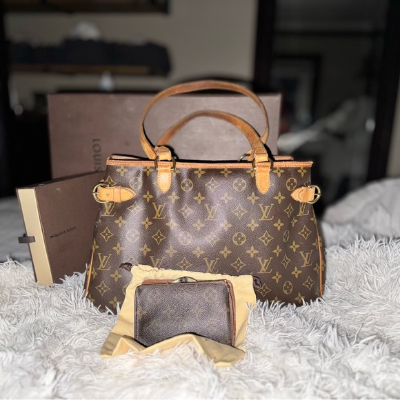 SOLD Louis Vuitton Batignolles Horizontal Monogram Bag, LV (KISS) Wallet - Picture 1 of 16